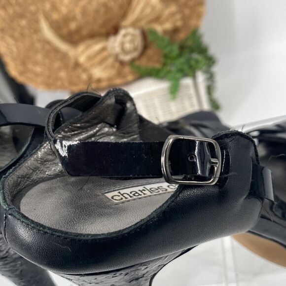 Charles David Platform High Heeled Strappy Stiletto Heel Sandals Black 7.5 - Picture 5 of 13